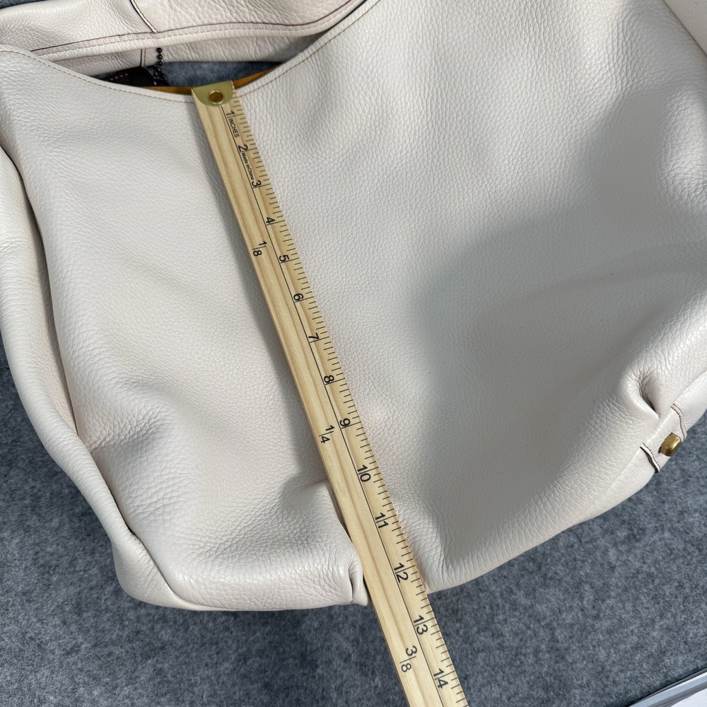 Coach Cream Leather Hobo with Brown Trim - Picture 15 of 16